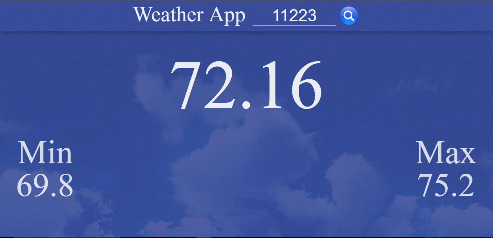 React Weather App Project Picture